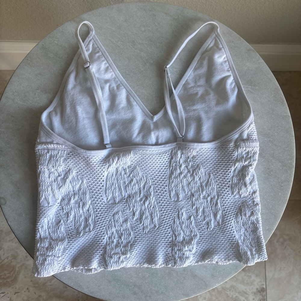 White Textured Tank Top - Picture 2 of 2